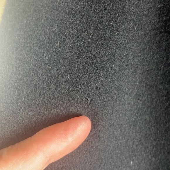 Ellen Tracy Fringe Trim Wool Felt Pencil Skirt 12 Black - Picture 6 of 8